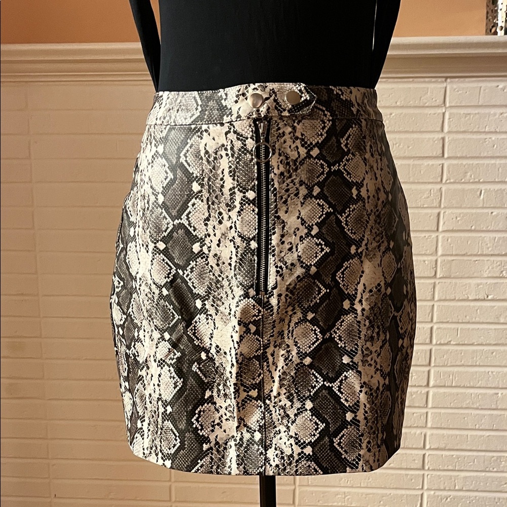 Blashe Faux Snake Print Skirt